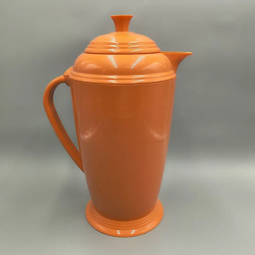 Vintage Fiesta Ware Copco Plastic Thermal Coffee Carafe Pitcher Persimmon 32oz